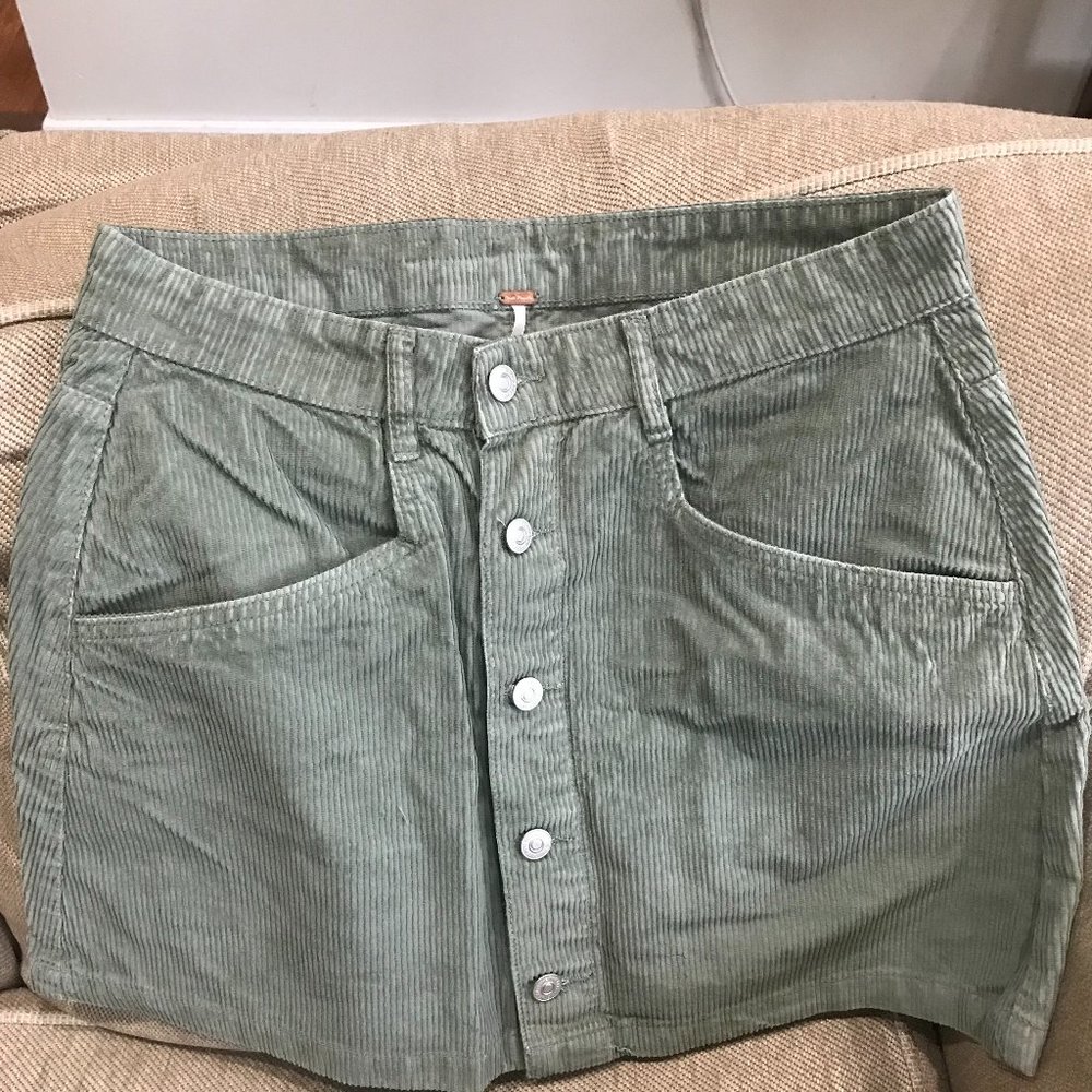 Free People Corduroy Mini Skirt